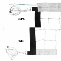 сетка волейбольная fs№7 профессиональная, без бок. вставок, кевларовый трос, белая