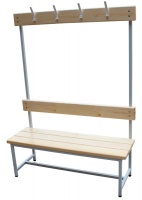 скамья для раздевалок plastep св-200 с вешалкой, 2 м (односторонняя)