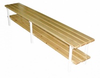 скамья для раздевалок без спинки металокаркас-дерево зсо (длина на выбор)