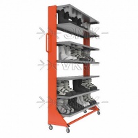 стеллаж для обуви змк премиум, мобильный односторонний, на 48 пар