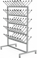 стеллаж для коньков и обуви змк стандарт 1, мобильн, 2-сторонний, на 50 пар