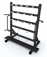 стойка для хранения аэробных штанг (бодипампы) v-sport st-901