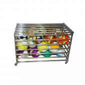 корзина для мячей на колесиках, с замком