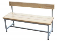 скамья для раздевалок plastep сс-200 со спинкой, 2 м