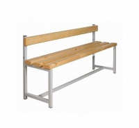 скамейка для раздевалки односторонняя без крючков, со спинкой, 200 см м768г