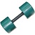 гантель обрезиненная с обрезиненной ручкой mb barbell, цветная, 8 кг