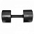 гантель обрезиненная с обрезиненной ручкой mb barbell, чёрная, 9 кг
